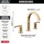 Tetra Two Handle Widespread Bathroom Faucet, 1.2 GPM (Lumicoat Champagne Bronze), 35588-CZ-PR-DST