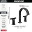 Tetra Two Handle Widespread Bathroom Faucet, 1.2 GPM (Matte Black), 355887-BL-DST