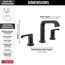 Tetra Two Handle Widespread Bathroom Faucet, 1.2 GPM (Matte Black), 35589-BL-DST