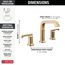 Tetra Two Handle Widespread Bathroom Faucet, 1.2 GPM (Lumicoat Champagne Bronze), 35589-CZ-PR-DST
