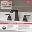Ashlyn 2 Handle Widespread Bathroom Faucet w/ EZ Anchor (Venetian Bronze), 3564-RBMPU-DST