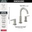 35749LF-SS Nicoli 2 Handle Widespread Bathroom Faucet (Stainless)