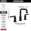 Broderick Two Handle Widespread Bathroom Faucet, 1.2 GPM (Matte Black), 3584-BL-DST