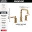 Broderick Two Handle Widespread Bathroom Faucet, 1.2 GPM (Lumicoat Champagne Bronze), 3584-CZ-PR-DST