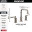 Broderick Two Handle Widespread Bathroom Faucet, 1.2 GPM (Lumicoat Stainless), 3584-SS-PR-DST