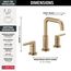 35849LF-CZ Nicoli 2 Handle Widespread Bathroom Faucet (Champagne Bronze)