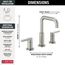 35849LF-SS Nicoli 2 Handle Widespread Bathroom Faucet (Stainless)