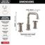 Broderick Two Handle Widespread Bathroom Faucet, 1.2 GPM (Lumicoat Stainless), 3587-SS-PR-DST