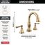Cassidy Two Handle Widespread Pull Down Bathroom Faucet, 1.2 GPM (Champagne Bronze), 3597-CZPD-DST