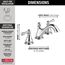 Haywood 2 Handle Widespread Bathroom Faucet (Chrome)
