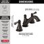 Haywood 2 Handle Widespread Bathroom Faucet (Venetian Bronze)