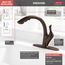 4153-RB-DST Linden Single Handle Pull-Out Kitchen Faucet (Venetian Bronze)