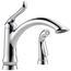 Linden Single Handle Kitchen Faucet w/ Spray (Chrome), 4453-DST