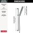 H2Okinetic Hand Shower 1.75 GPM w/Slide Bar 4S, 1.75 GPM (Lumicoat Chrome), 51140-PR