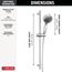 7-Setting Slide Bar Hand Shower with Cleaning Spray, 1.75 GPM (Lumicoat Chrome), 51584-PR