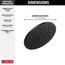 52158-BL Single-Setting Metal Raincan Shower Head (Matte Black)