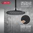 52158-BL Single-Setting Metal Raincan Shower Head (Matte Black)