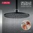 52158-BL25 Single-Setting Metal Raincan Shower Head (Matte Black)