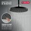 52160-BL25 H2Okinetic Single Setting Shower Head w/ UltraSoak (Matte Black)