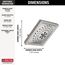 H2OKinetic 3-Setting Raincan Shower Head (Lumicoat Stainless), 52684-SS-PR