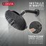 52688-BL H2OKinetic 3-Setting Raincan Shower Head (Matte Black)