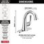 Kayra Single Handle Bathroom Faucet (Chrome), 533LF-MPU
