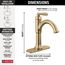 535-CZMPU-DST Saylor Single Handle Bathroom Faucet (Champagne Bronze)