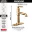 536-CZMPU-DST Saylor Single Handle Bathroom Faucet (Champagne Bronze)