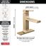 Velum Single Handle Bathroom Faucet, 537-CZMPU-DST (Champagne Bronze)