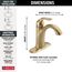 Lahara Single Handle Bathroom Faucet (Champagne Bronze), 538-CZMPU-DST