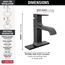 Curved Velum Single Handle Bathroom Faucet, 539-BLMPU-DST (Matte Black)
