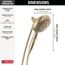 7-Setting SureDock Magnetic Hand Shower, 1.75 GPM (Lumicoat Champagne Bronze), 54910-CZ-PR-PK