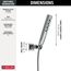 H2OKinetic Hand Shower 1.75 GPM Wall-Mount 4S, 1.75 GPM (Lumicoat Chrome), 55140-PR