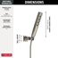 H2OKinetic Hand Shower 1.75 GPM Wall-Mount 4S, 1.75 GPM (Lumicoat Stainless), 55140-SS-PR