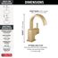 Vero Single Handle Bathroom Faucet (Champagne Bronze), 553LF-CZ
