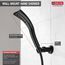 Single-Setting H2Okinetic Wall Mount Hand Shower (Matte Black), 55421-BL