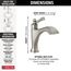 Dorval Single Handle Bathroom Faucet (Stainless), 556-SSMPU-DST