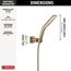 H2O Hand Shower 1.75 GPM Wall-Mount 3S, 1.75 GPM (Lumicoat Champagne Bronze), 55799-CZ-PR
