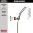 H2OKinetic 3-Setting Wall Mount Hand Shower, 1.75 GPM (Lumicoat Stainless), 55799-SS-PR