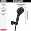 7-Setting Wall Mount Hand Shower with Cleaning Spray, 1.75 GPM (Matte Black), 55884-BL