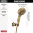 7-Setting Wall Mount Hand Shower with Cleaning Spray, 1.75 GPM (Lumicoat Champagne Bronze), 55884-CZ-PR