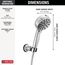 7-Setting Wall Mount Hand Shower with Cleaning Spray, 1.75 GPM (Lumicoat Chrome), 55884-PR