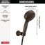 7-Setting Wall Mount Hand Shower with Cleaning Spray, 1.75 GPM (Venetian Bronze), 55884-RB