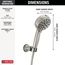 7-Setting Wall Mount Hand Shower with Cleaning Spray, 1.75 GPM (Lumicoat Stainless), 55884-SS-PR