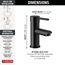 Modern Single Handle Project-Pack Bathroom Faucet (Matte Black), 559LF-BLGPM-PP