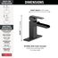 Ara Single Handle Channel Bathroom Faucet (Matte Black), 568LF-BLLPU