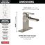 568LF-SSMPU Ara Single Handle Channel Bathroom Faucet (Stainless)