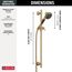 57021-CZ Premium 3-Setting Slide Bar Hand Shower (Champagne Bronze)