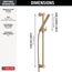 Grail Premium Single-Setting Slide Bar Hand Shower (Champagne Bronze), 57085-CZ