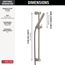 Grail Premium Single-Setting Slide Bar Hand Shower (Stainless), 57085-SS